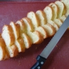 Pain (brioche) perdu aux pommes et sa glace vanille