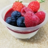 panna cota vanille fruits rouge